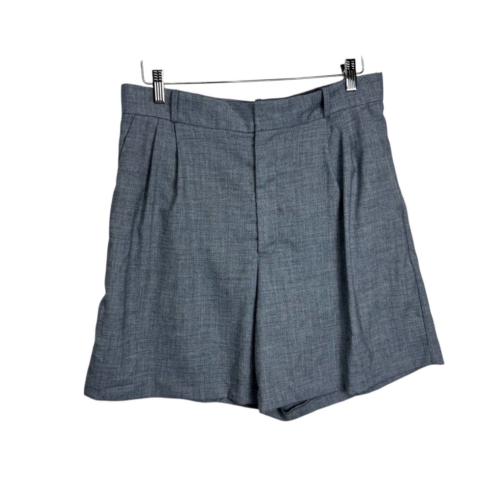 Banana Republic Chambray Textures Blue High Rise Shorts Size 12